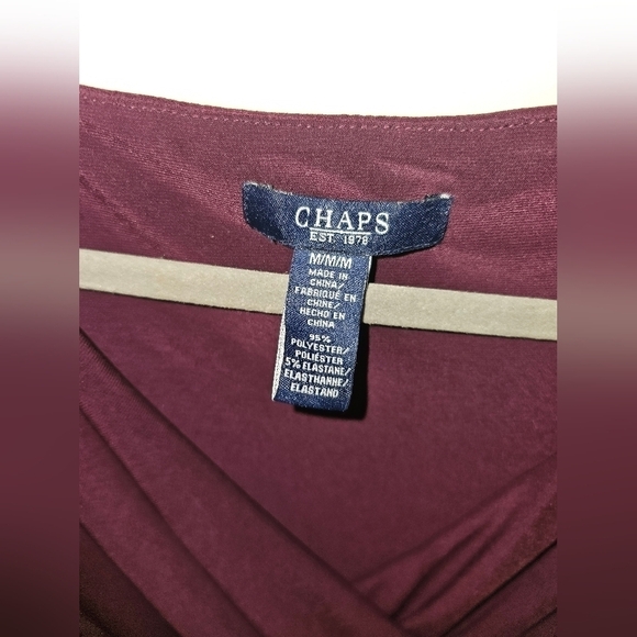 Chaps Woman’s Current  Faux Criss Cross Wrap Front Dress Size M NEW With Tags - Picture 2 of 4